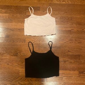 Romwe- Pink and Black Tank-Tops